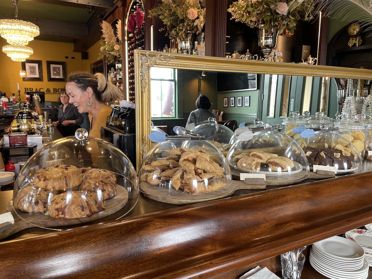 Baked goods at the Royal Hotel.