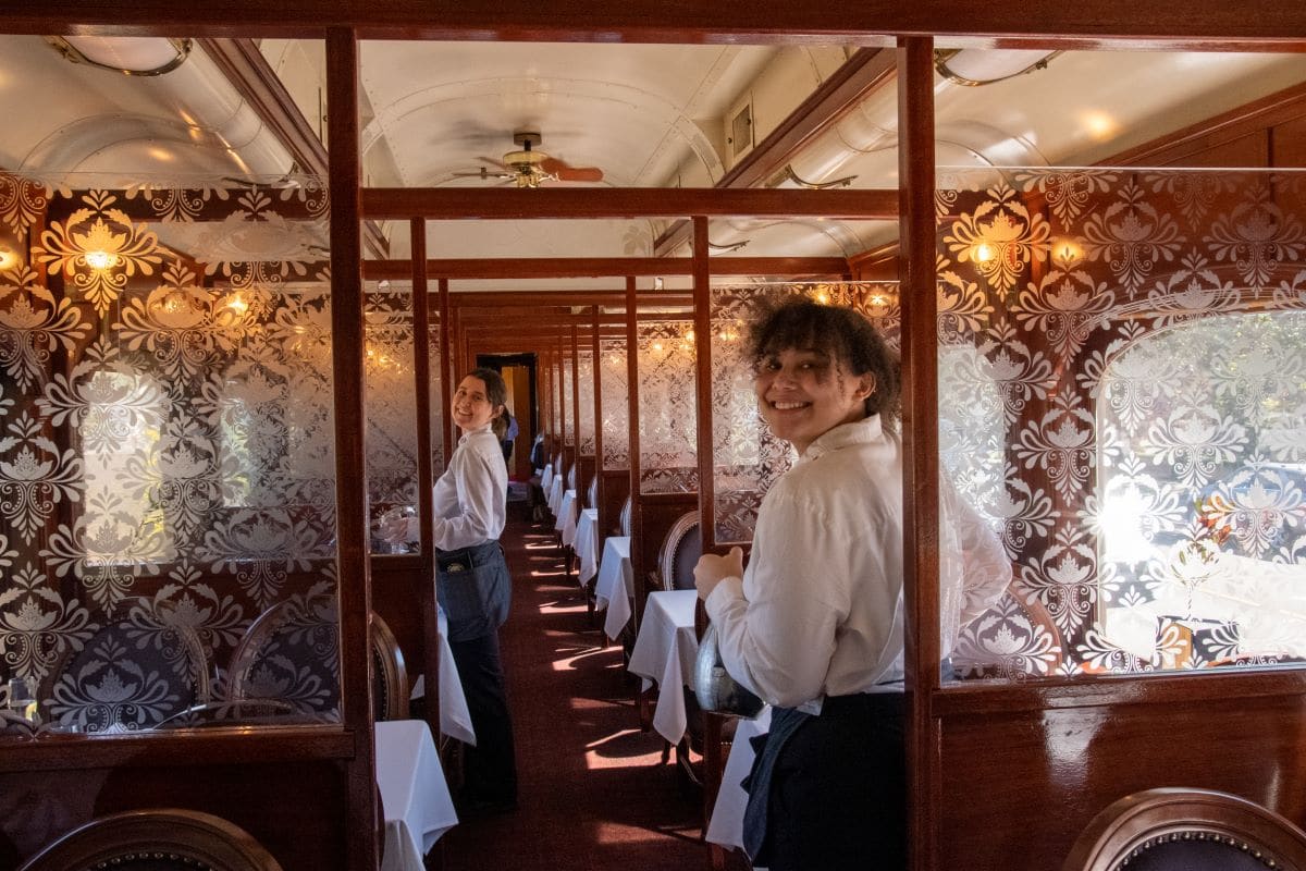 Servers on the train.