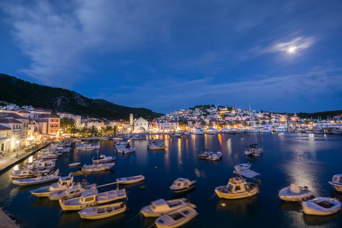 Hvar Croatia at night