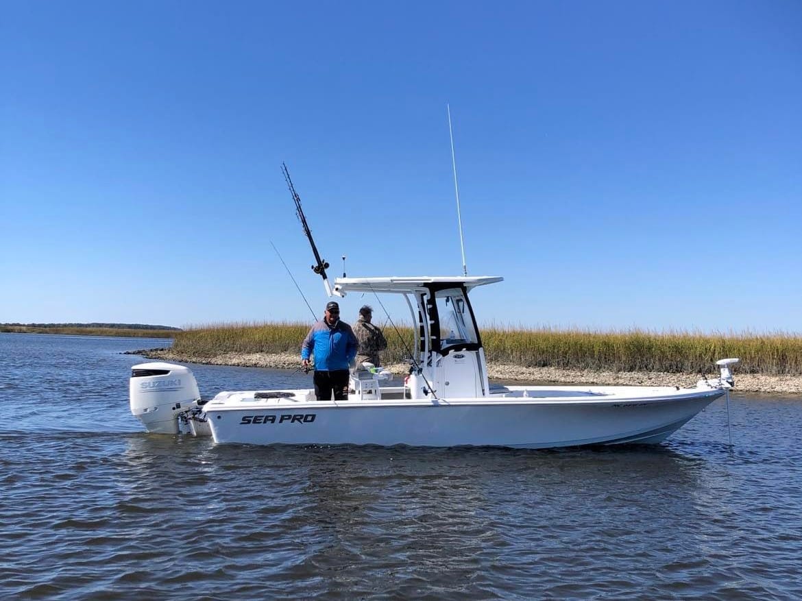 A romantic winter weekend In Myrtle Beach while on Captain Smiley's Fishing Charters boat.