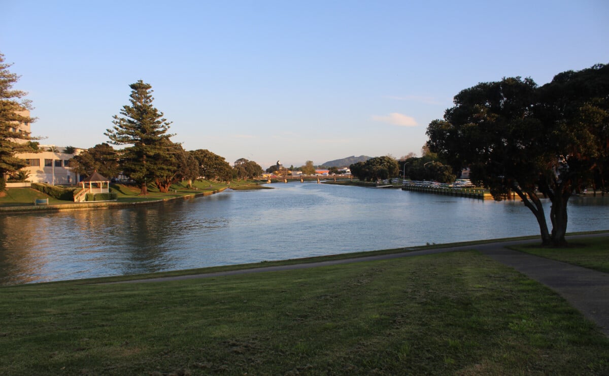 Sunrise on two of Gisborne's three rivers.