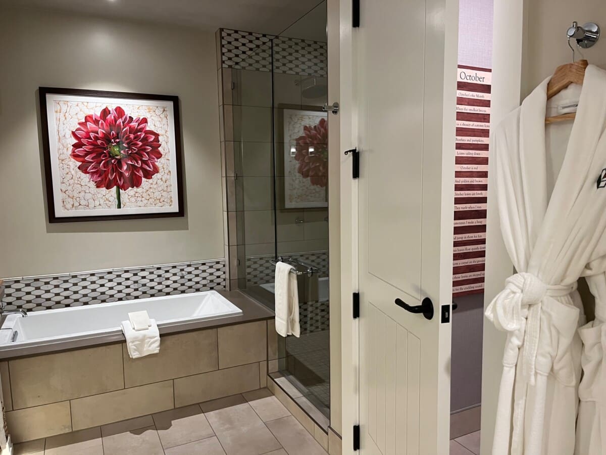My guestroom bath was spacious and inviting.