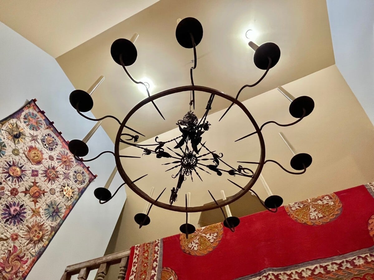 Raymer's creativity extended to fabric and metal art.