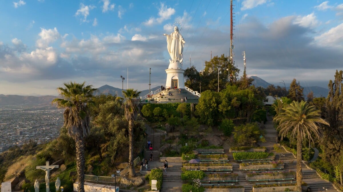 The Virgin of the Andes atop San Cristobal Hill.