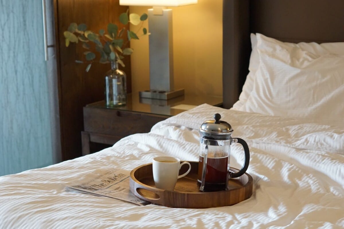 Bend Oregon Oxford Inn Pressed Coffee in the Rooms