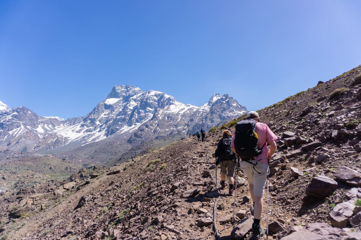 Volcano hike in Cajón del Maipon.