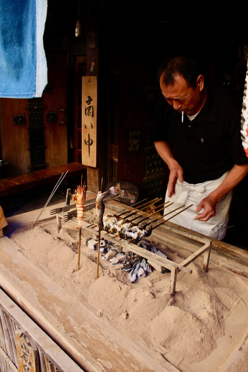 Kusatsu street food vendor.