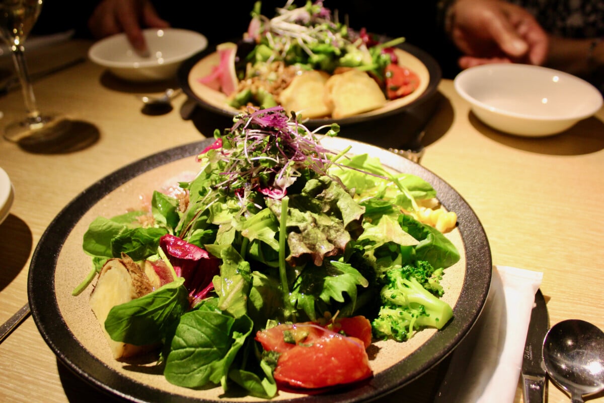 We had a fabulous meal at Sakura Terrace the Gallery Hotel near the Kyoto train station.I love the food in Japan but at times it's hard to find veggies at a restaurant so this delicious salad was a hit on my photo tour of Japan.