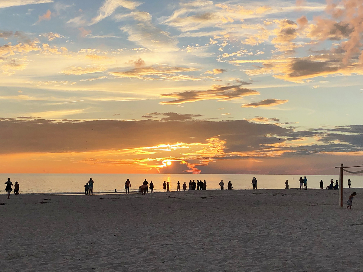 Escape to Anna Maria Island 14 Sunset on the beach at the Sandbar.