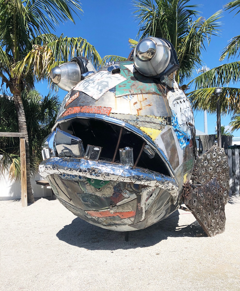 The Ugly Grouper sculpture.