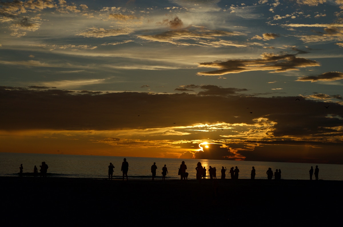 Watching Sunset on the beach at Sandbar