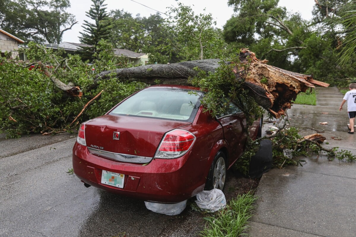 Comprehensive insurance covers the cost of repairs in the event of something like a tornado or other damage not caused by a traffic accident.