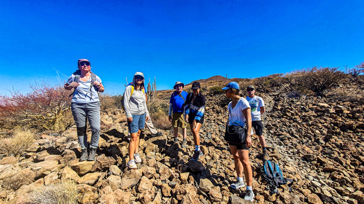 Some of us were puffing and struggling to make the climb, but we made it to the third terrace. At that stage, three of us dropped out of the climb, and one of our guides and two of the hikers made the trek to the top of the volcano. Photo by Arthur McMahon