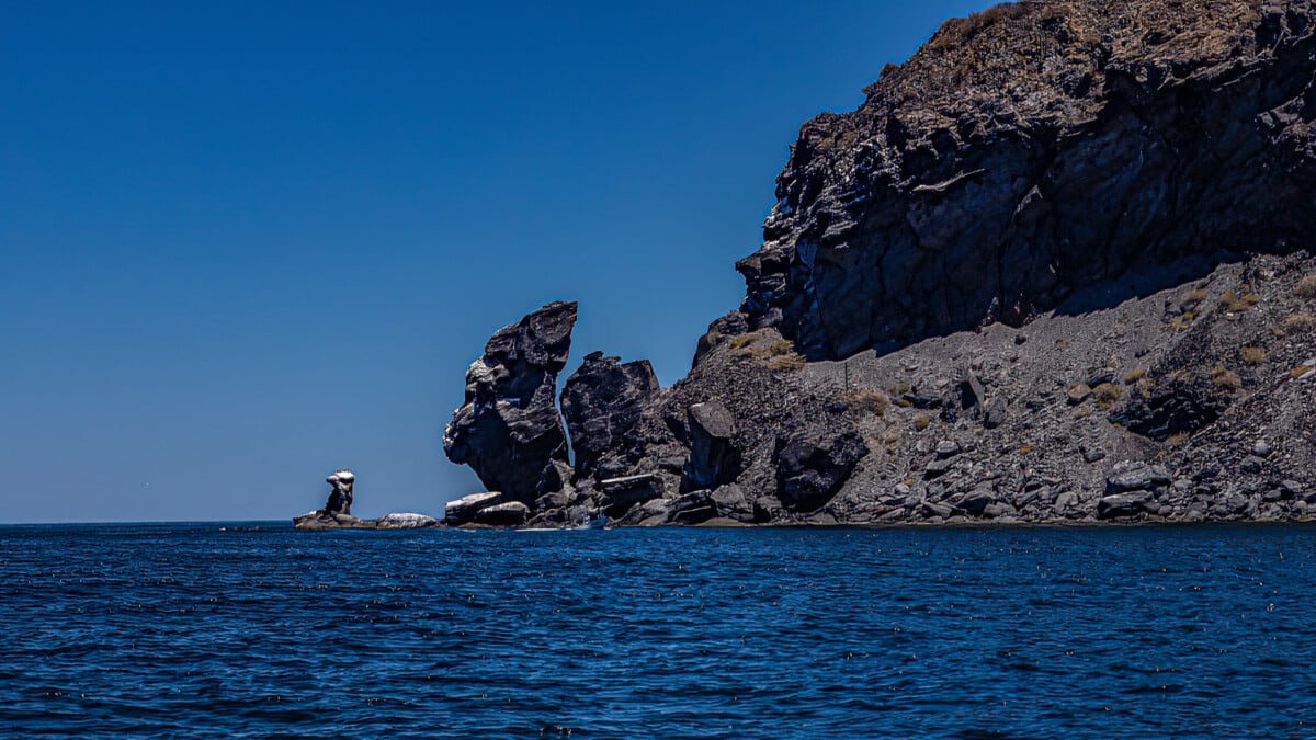 Although not its name, guide Rafa Murillo said that to him, this basalt formation on Isla Coronados looked like Egyptian Queen Nefertiti. Photo by Eric Jay Toll