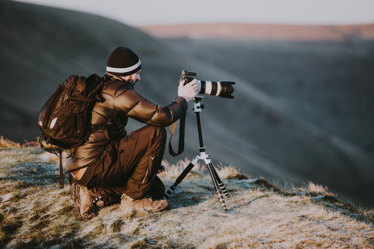 camera on a tripod
