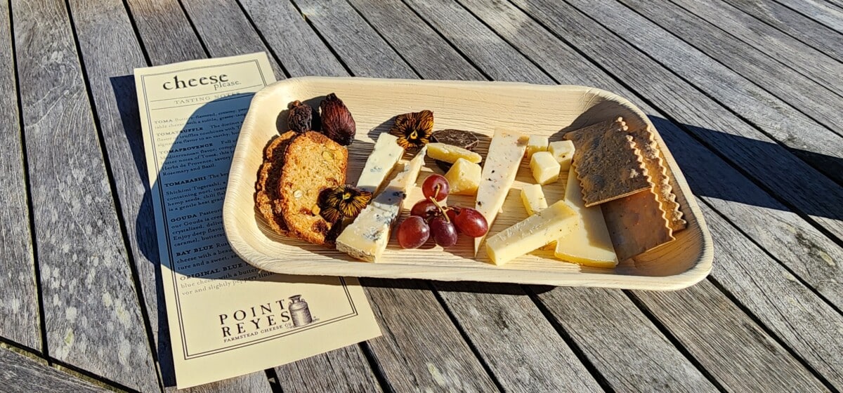 A selection of cheeses from Point Reyes Farmstead Cheese Co. on the California Cheese Trail.