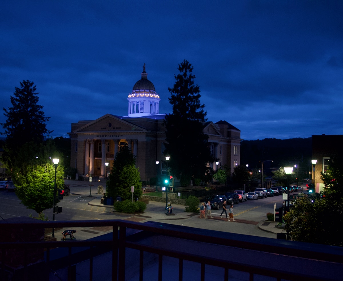 Henderson County Courthouse at Night