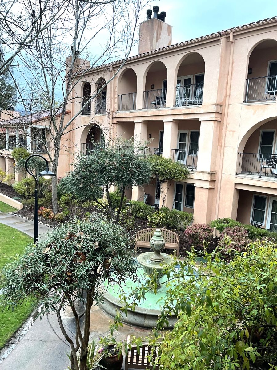 The fountain outside of my suite.