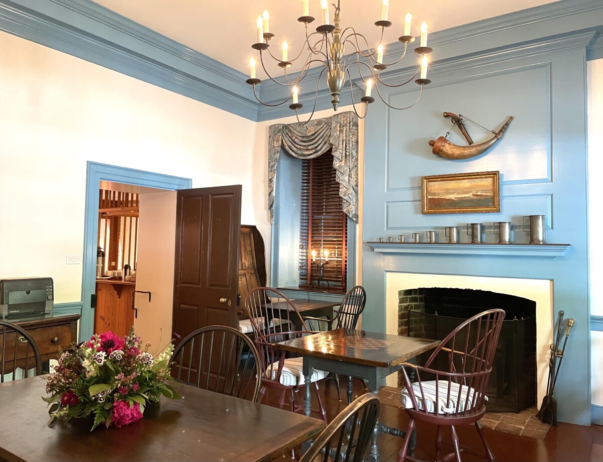 The newly renovated dining room at the White Swan Tavern is an elegant place for breakfast.