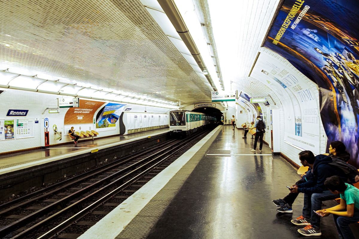 In the Rennes Metro station.