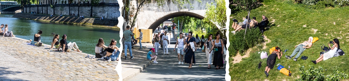 Scenes on a Sunday afternoon along La Seine.