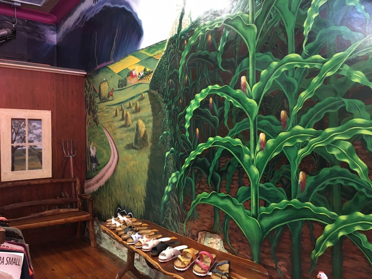 Enjoy a bit of a 'hippie vibe' as you shop for footwear at Footprints Lawrence. Photo by Lisa Waterman Gray