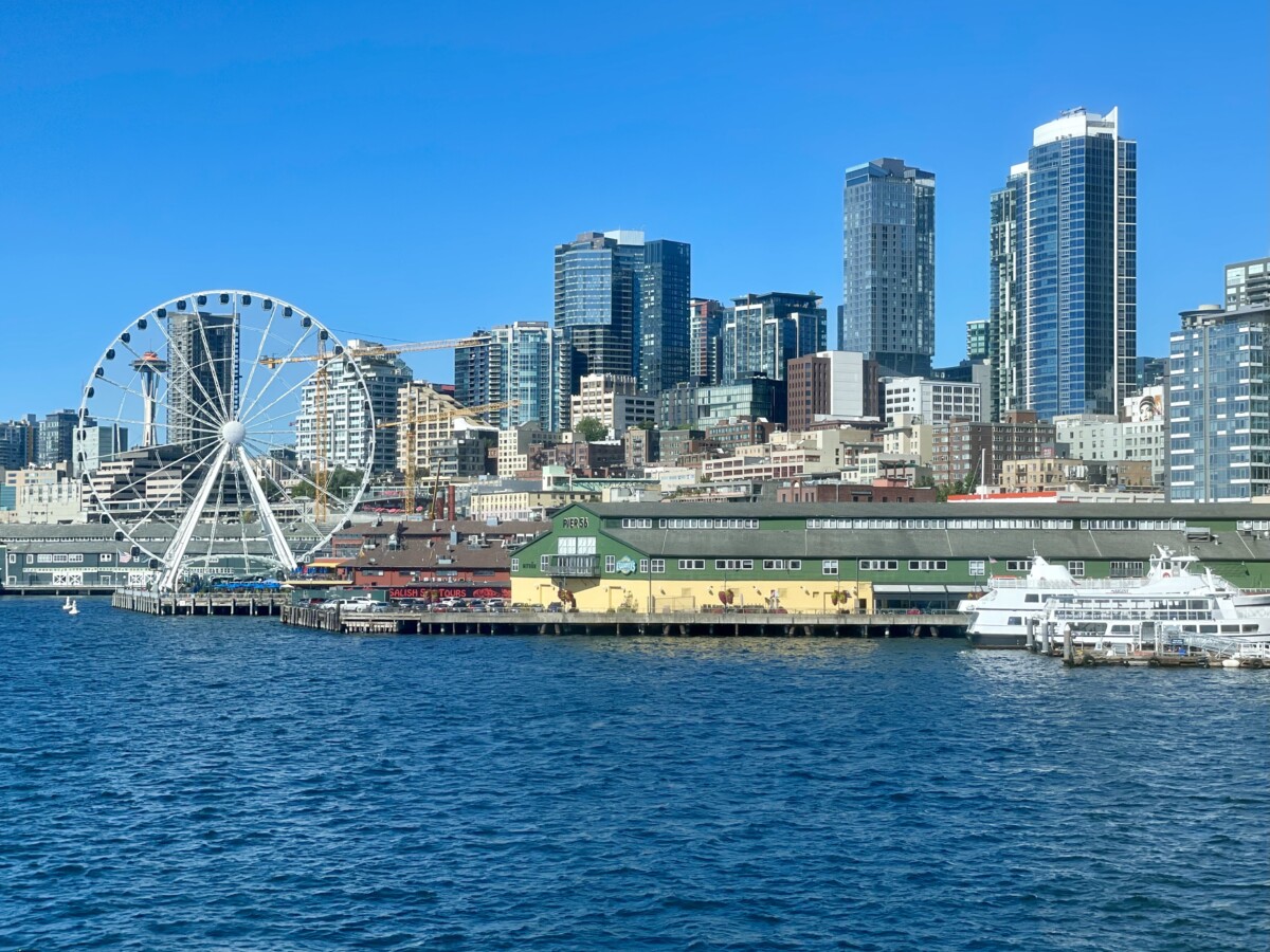 Exploring Bainbridge Island, Washington 2 Heading away from Seattle onboard the ferry.