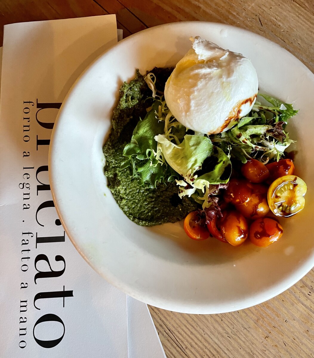 Exploring Bainbridge Island, Washington 5 I started with a housemade burrata and heirloom tomatoes. Photo by Susan Lanier-Graham