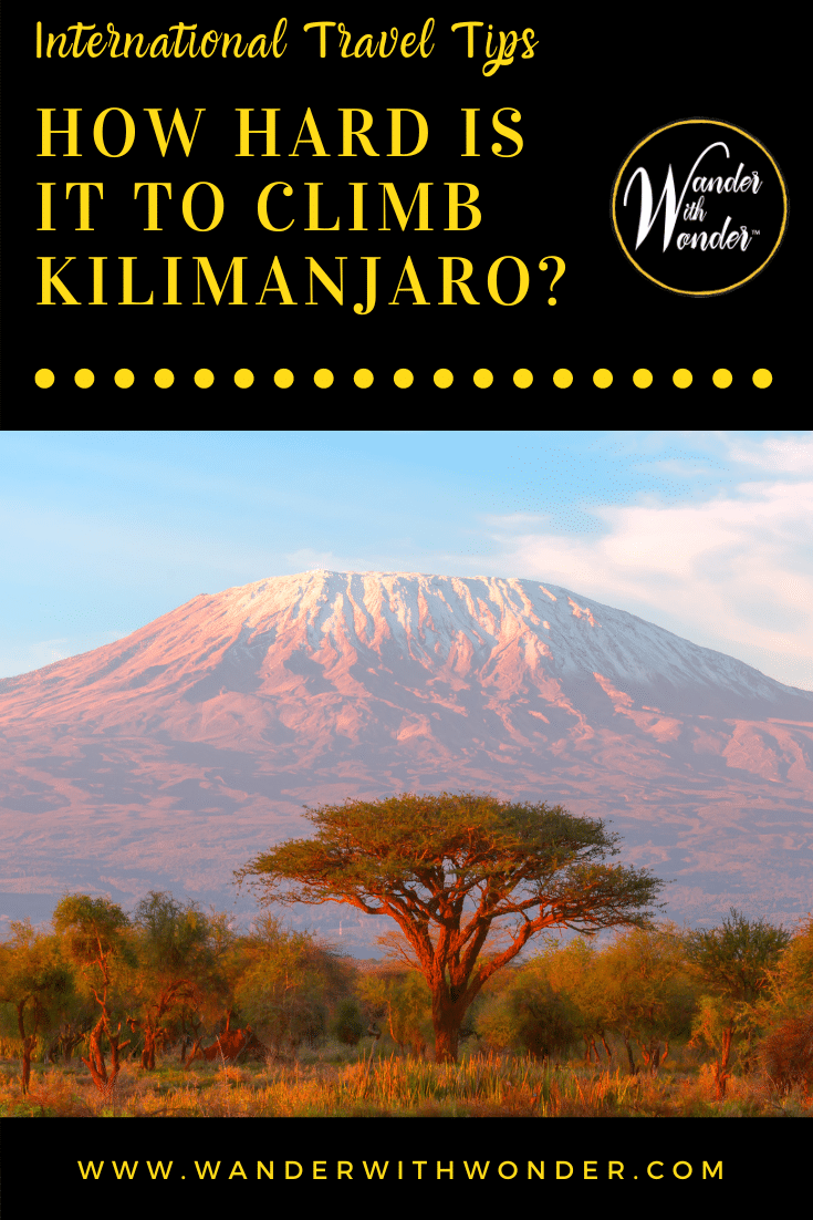 Is Kilimanjaro on your bucket list? Do you wonder just how hard it is to climb Kilimanjaro? Read the Wander With Wonder article for answers to your questions, including information on the three routes that can take you to the top.