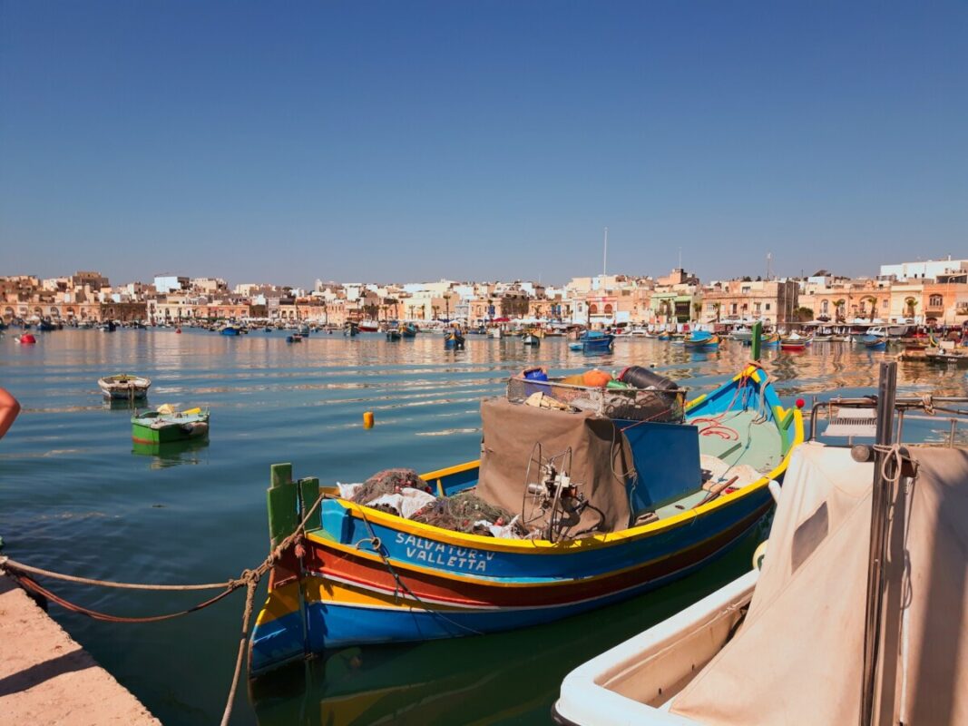 Marsaxlokk, Malta near one of the best beaches in Malta and Gozo