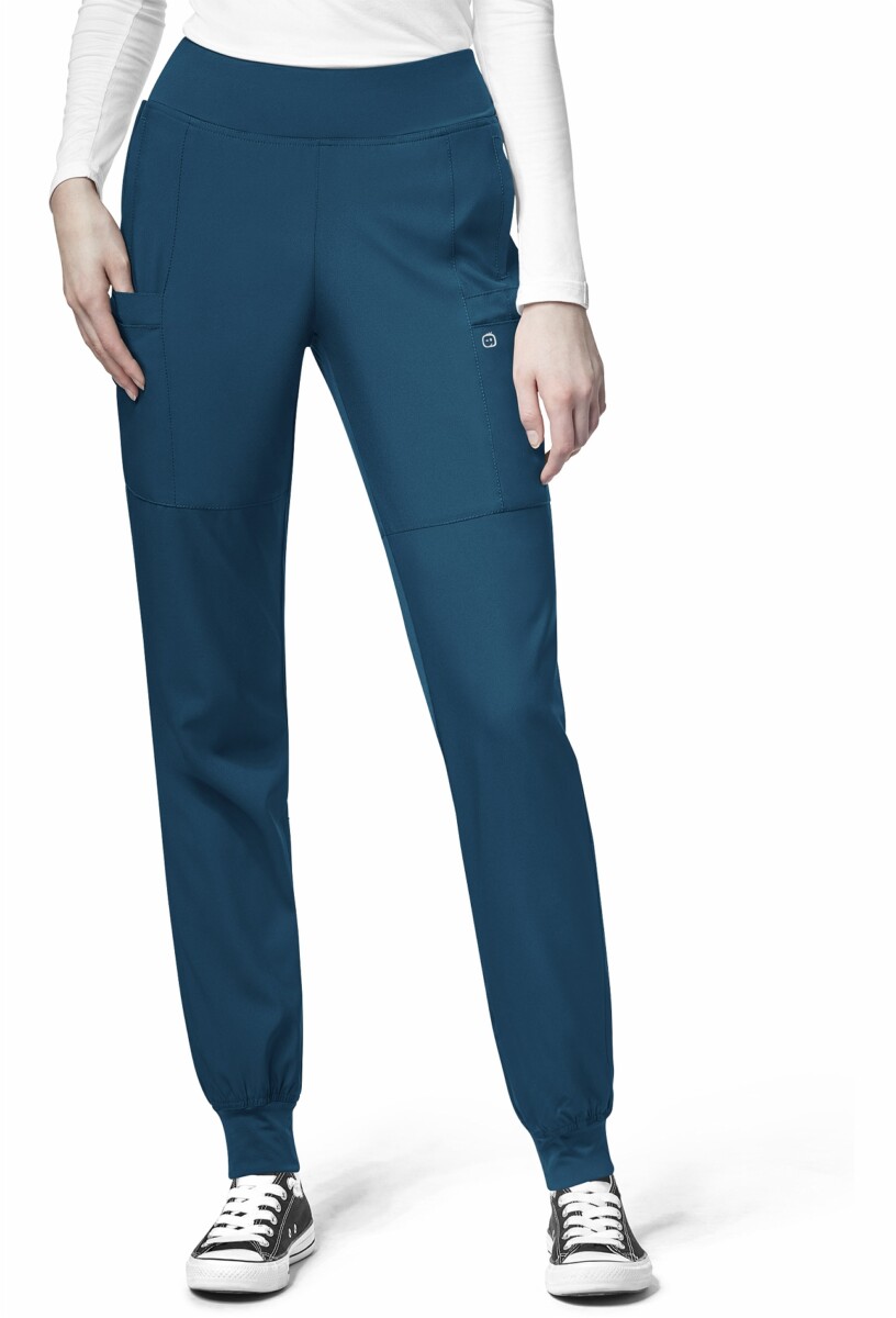 Travel in Style with Medical Scrubs Collection's Comfy Fashions 3 WonderWink 123 Women’s Knit Waist Cargo Joggers