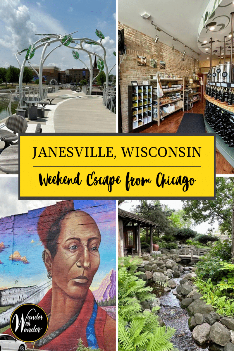 Janesville, WI, offers many outdoor activities, great restaurants, and shopping for a fun weekend escape from Chicago.