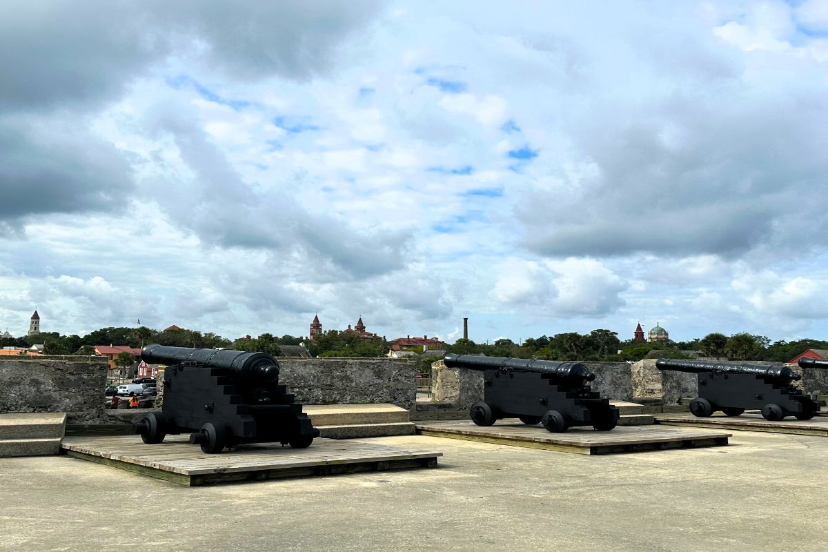 Artillery that protected the city of St. Augustine. Photo by Lisa Evans