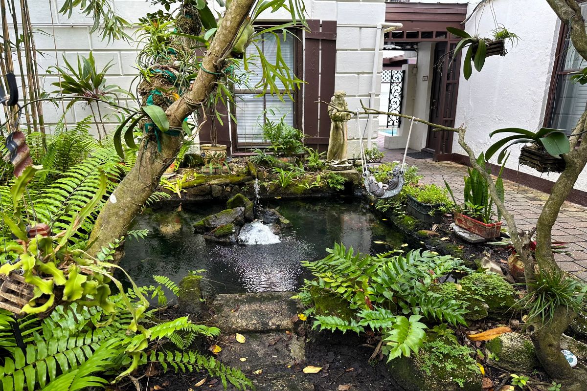 Beautiful fountain in the Courtyard at St. Francis Inn. Photo by Lisa Evans
