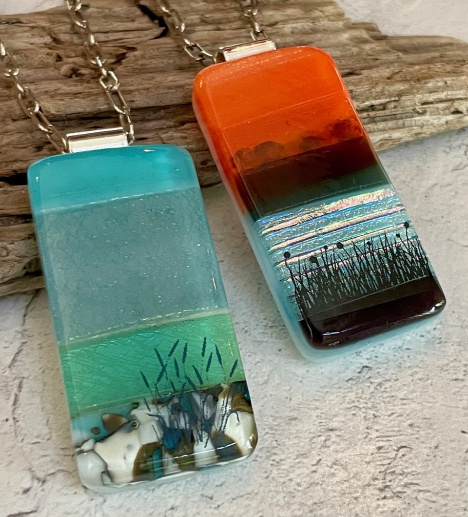 Fussed glass jewelry