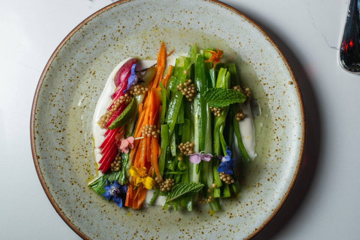 veggies at Portland vegan restaurant Workshop
