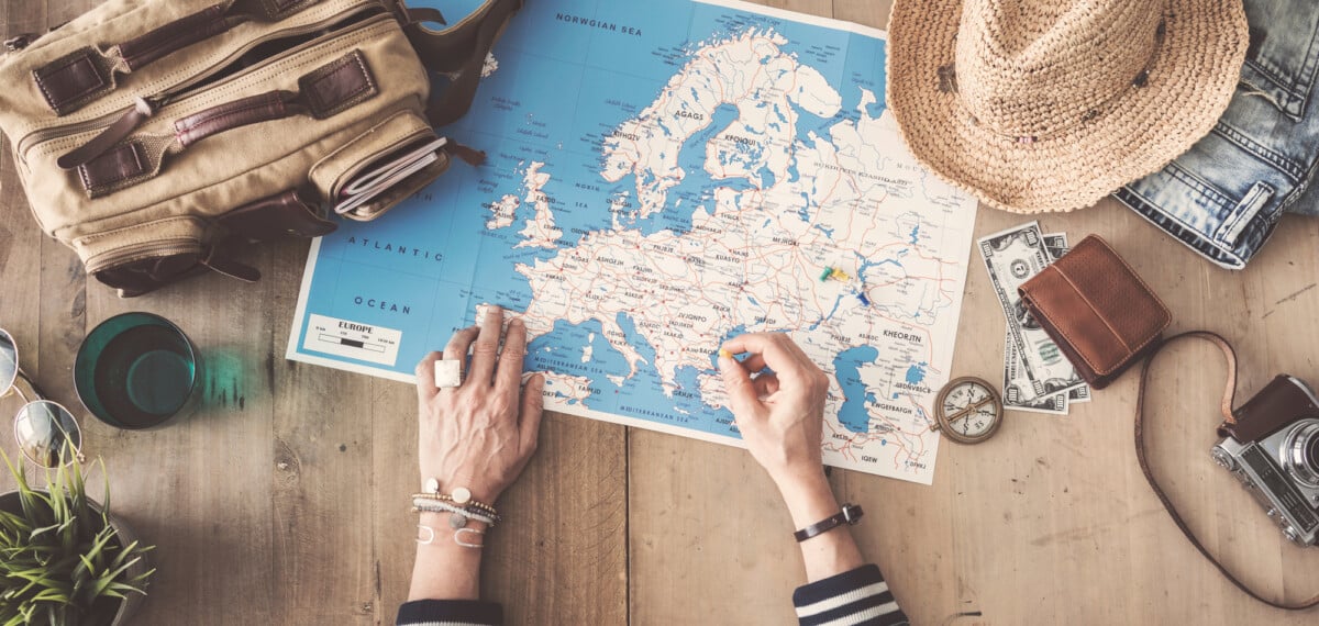 Travel map for planning