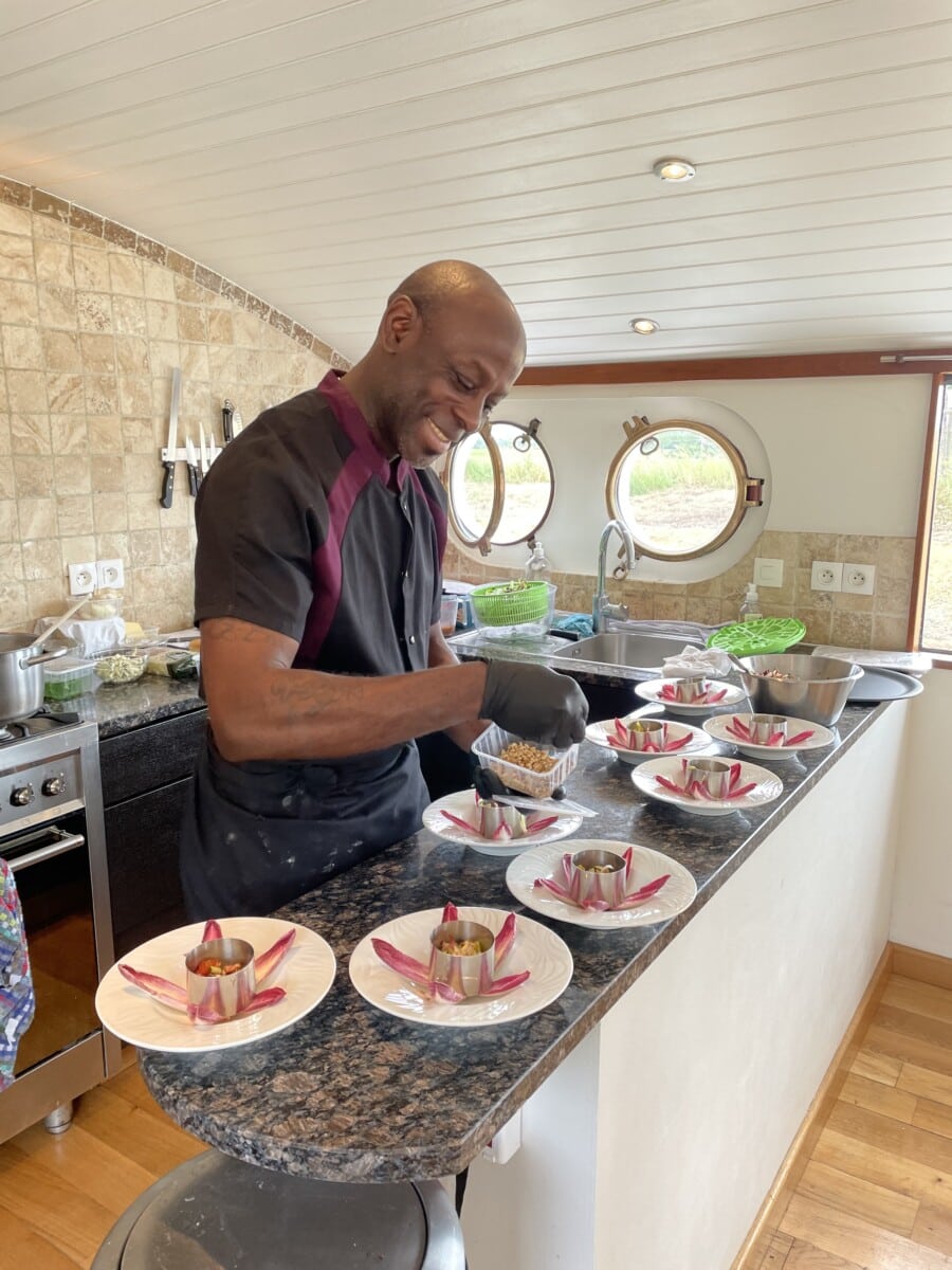 Chef preparing dinner
