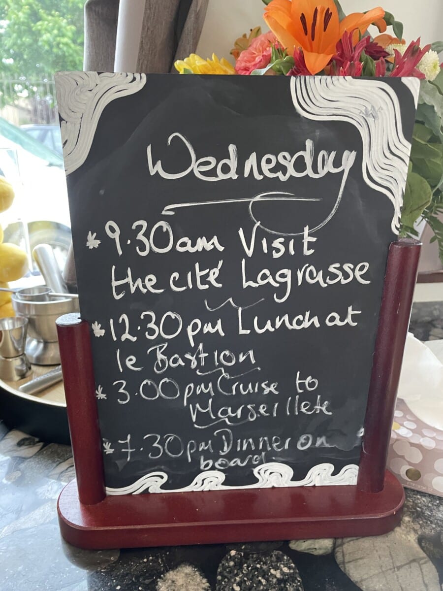 Daily itinerary