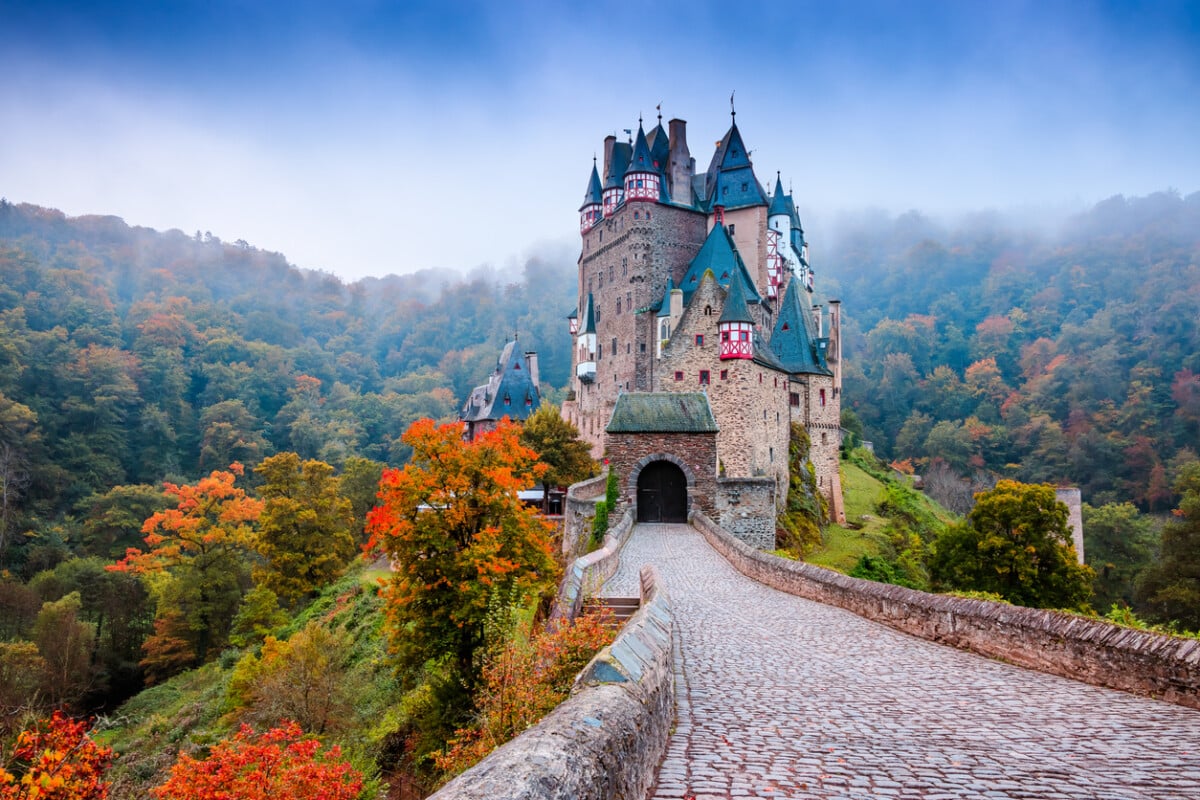 Burg Eltz is a medieval castle on the hills above the Mosel River near Koblenz. Photo by SCStock via iStock by Getty Images