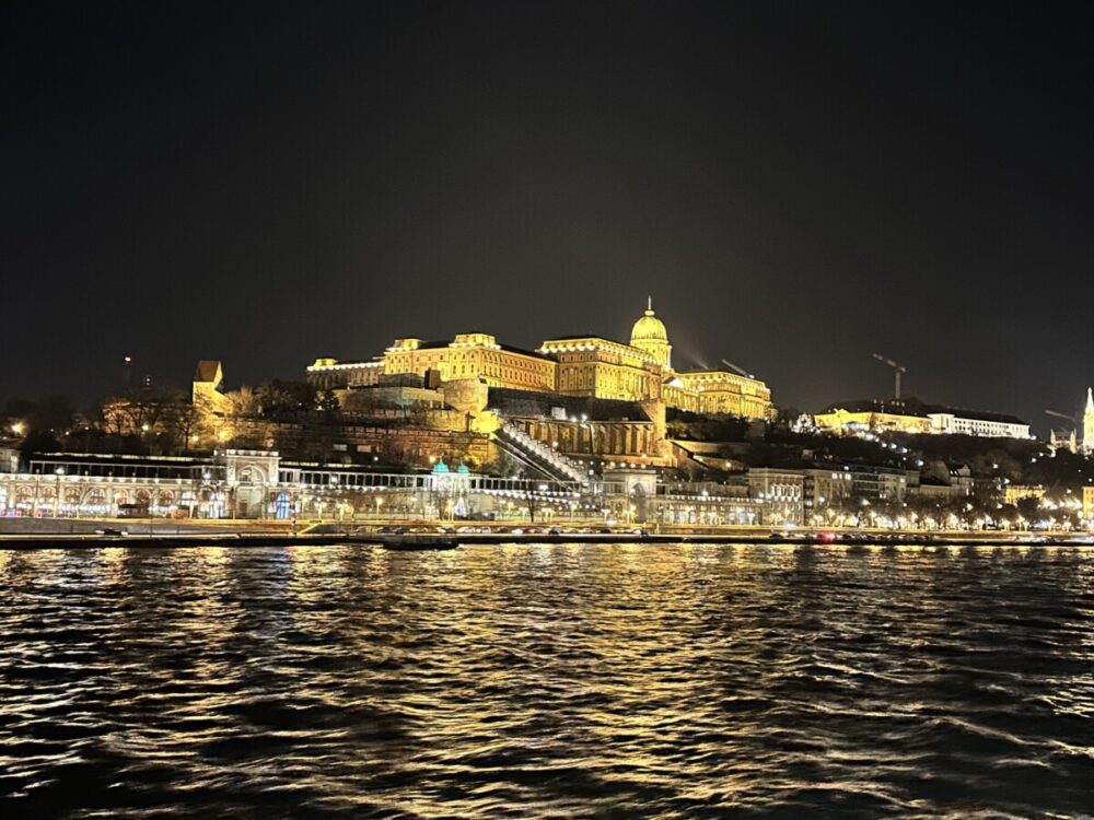 Savor Budapest's Splendor: A Delightful Dinner Boat Cruise 1 The Budapest skyline at night