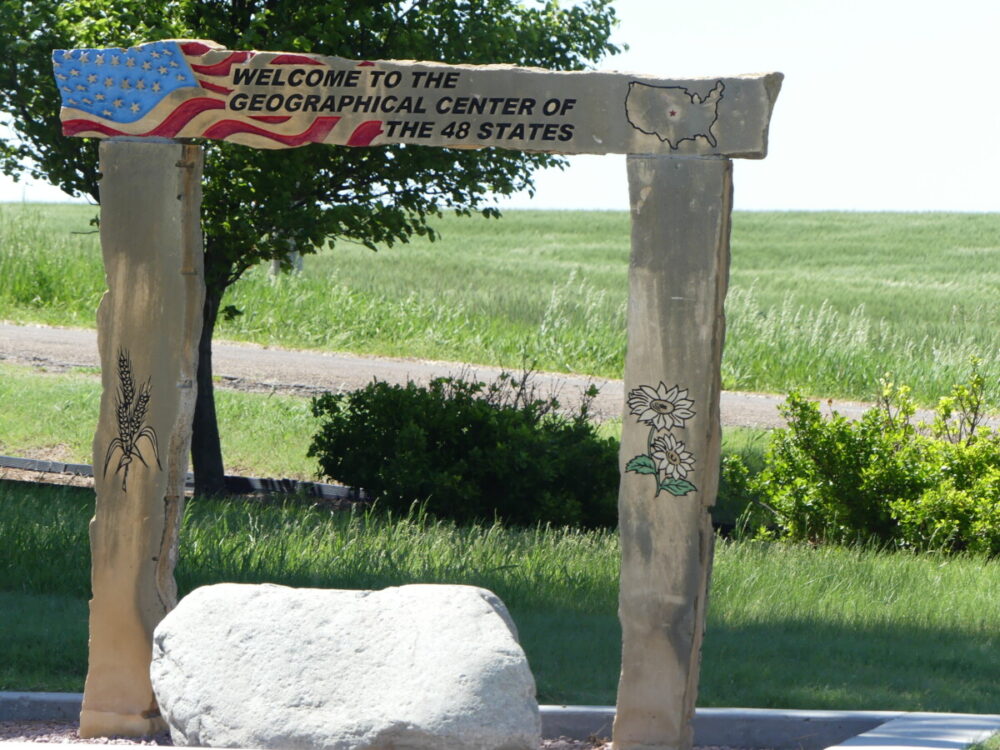 Discover the Magic of a Fun and Quirky Kansas Road Trip 14 Rock marking the center of the continental US
