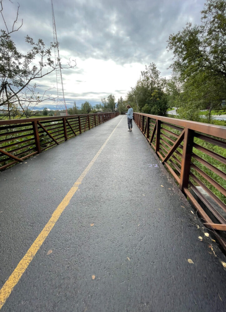 Explore Exciting Summer Activities Near Anchorage, Alaska 1 This bridge in the Tony Knowles coastal trail passes many of the smaller waterways of Alaska. These waterways are home to the many birds of Alaska.