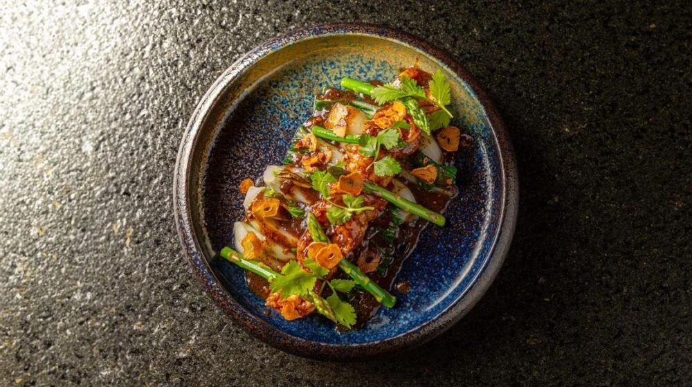 Chinese food on a dish