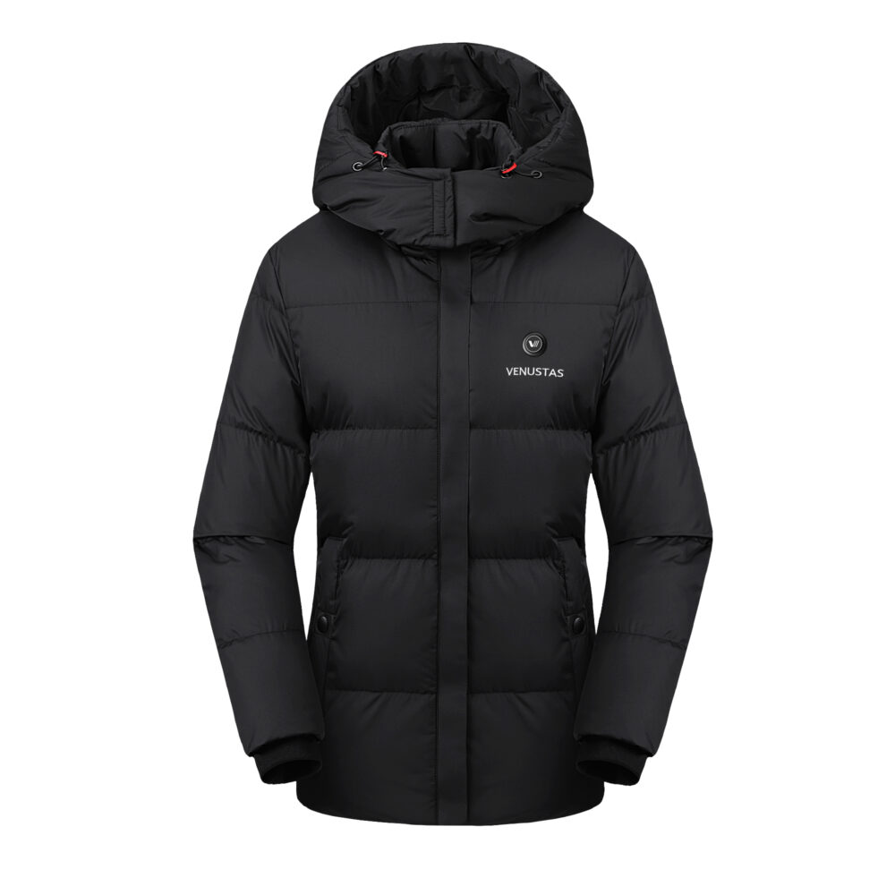 Venustas Women's Heated Coat 7.4V with 90% Down Insulation