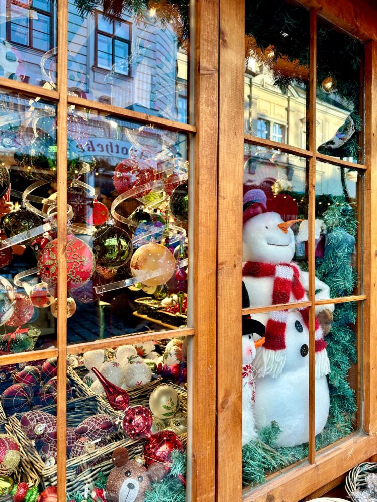 Christmas gifts at a Christmas market