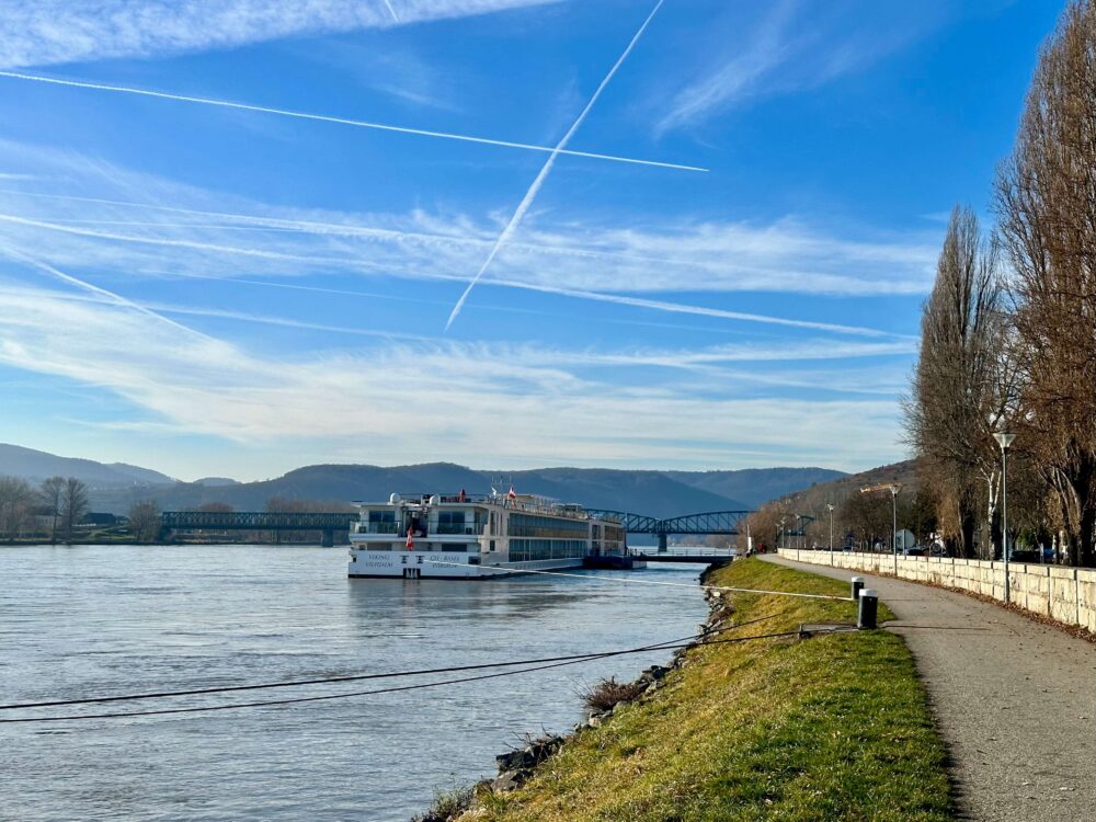 Viking Vilhjalm docked o the Danube in Krems, Austria