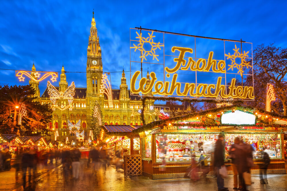Christkindlmarkt at Rathausplatz in Vienna