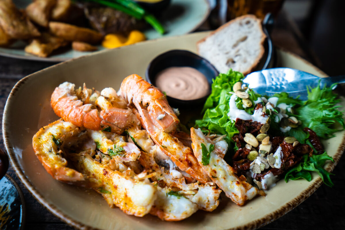 Langostines is the national food of Iceland and the kind of food you can expect from private jet catering services.