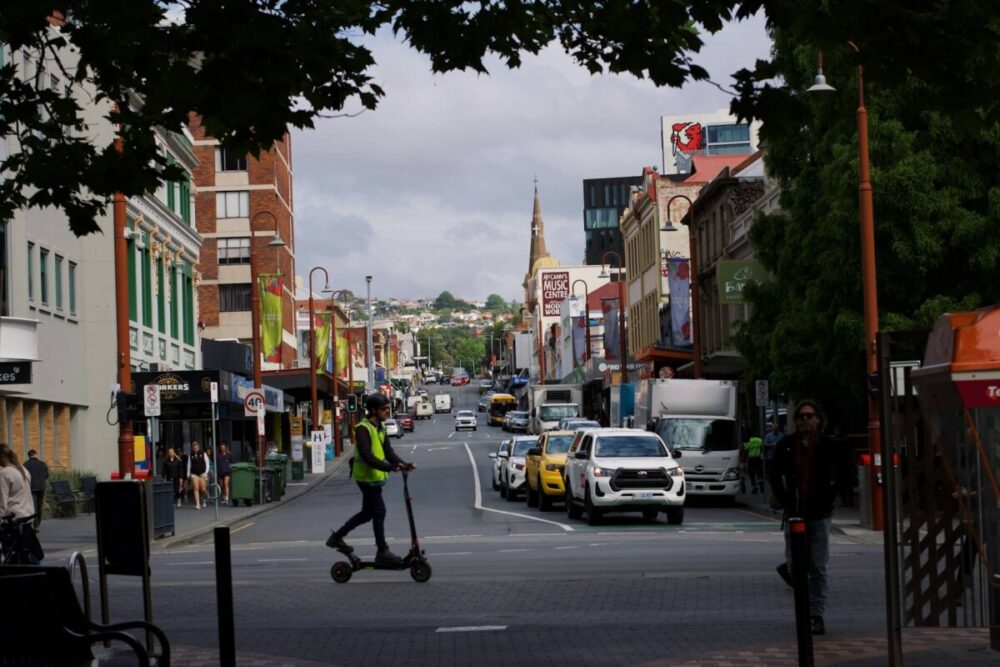 Hobart Food Guide: 10 Things to Eat, Drink, and Do in Tasmania 8 Busy street in Hobart Tasmania
